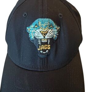 Black Baseball Cap with Embroidered Jaguar 'JAGS' Logo